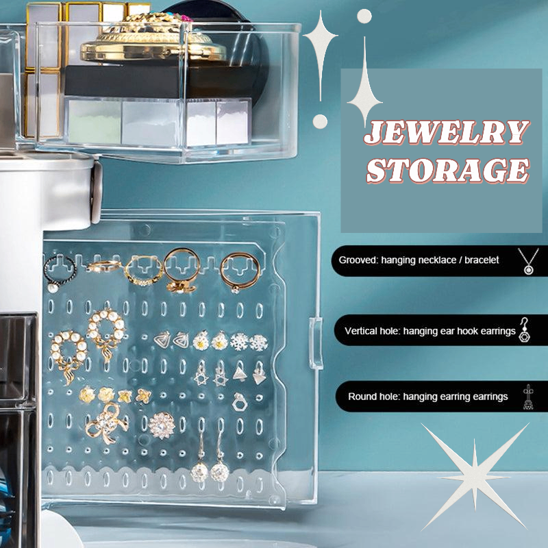  Large Capacity Makeup Organizer with Mirror LED Light and Jewelry Storage