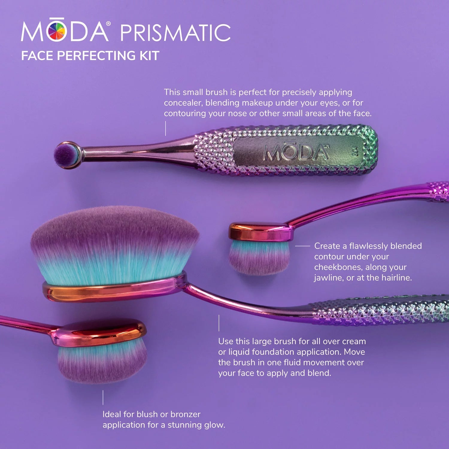 Prismatic Face Perfecting Kit Brush Set 4Pc