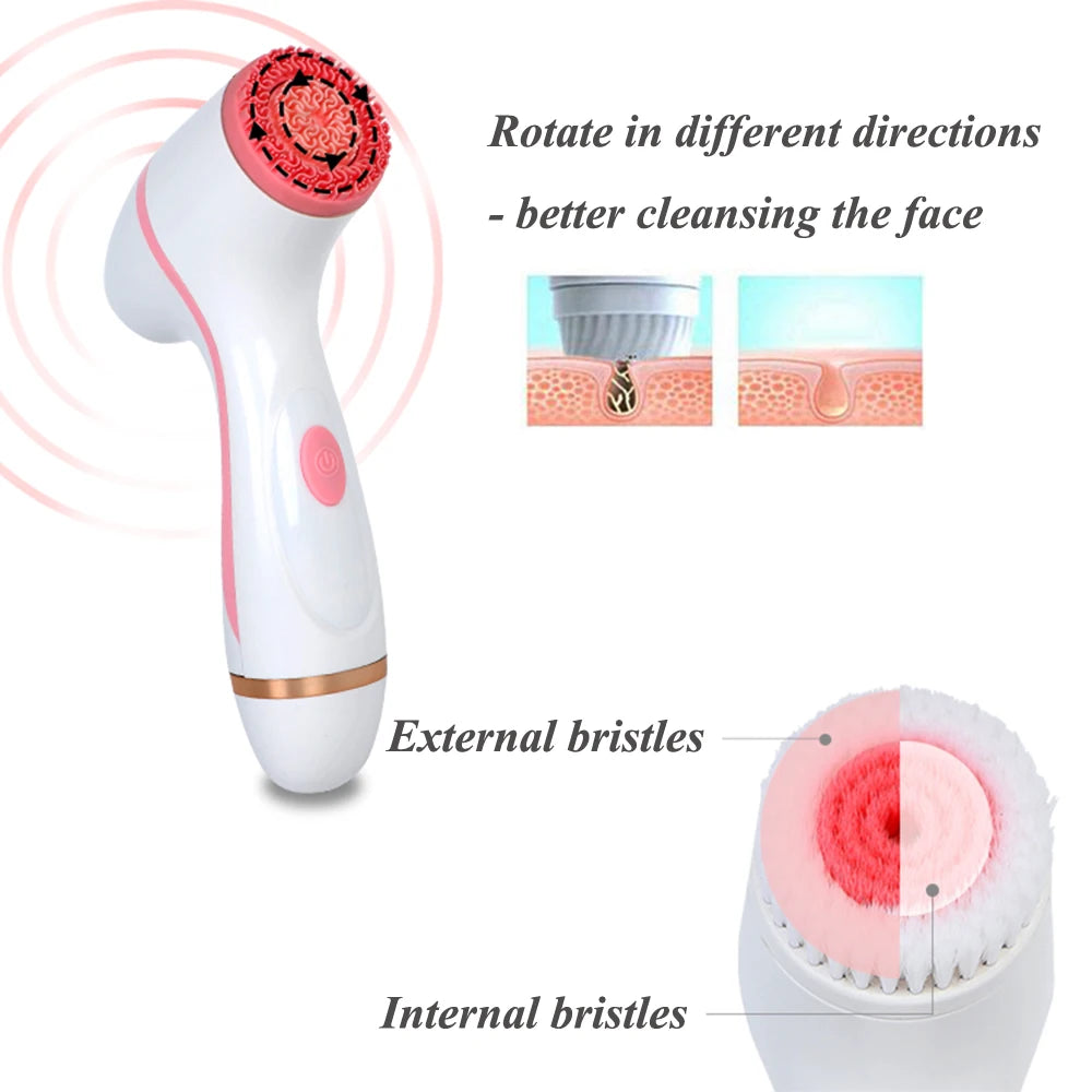 USB Charged Facial Cleansing Brush 
